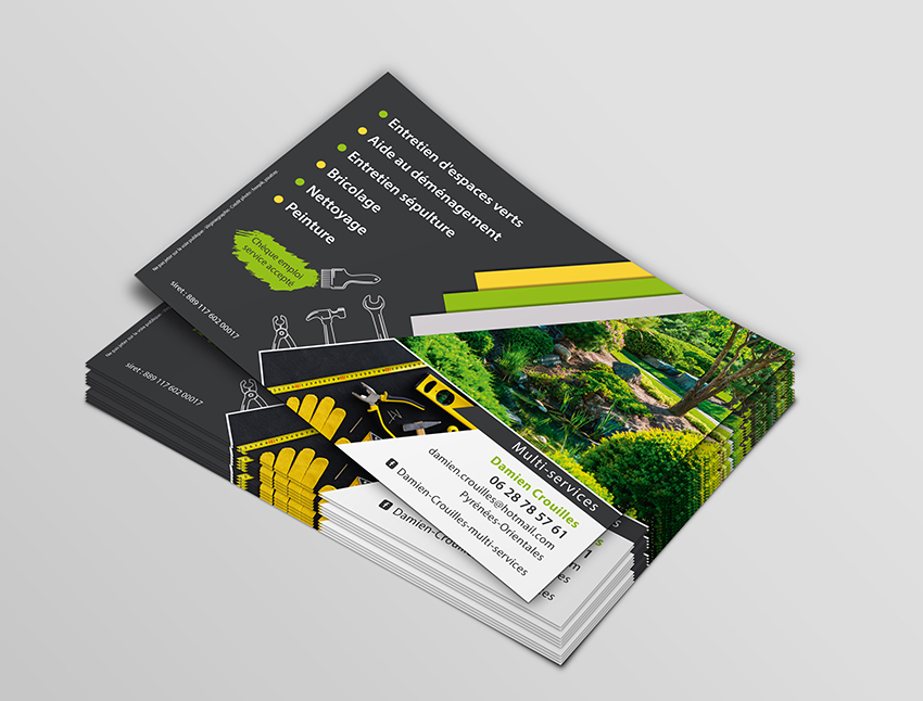 Flyer et carte Multi services - virginiegraphic