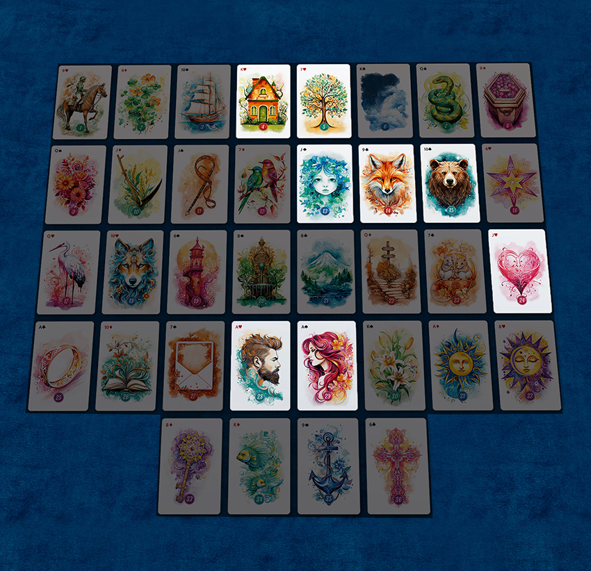 Cartes maîtresses du Grand tableau Lenormand